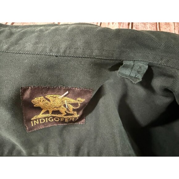 Indigofera heavy Cotton Twill Alamo Shirt color Green size XXL - Picture 4 of 7